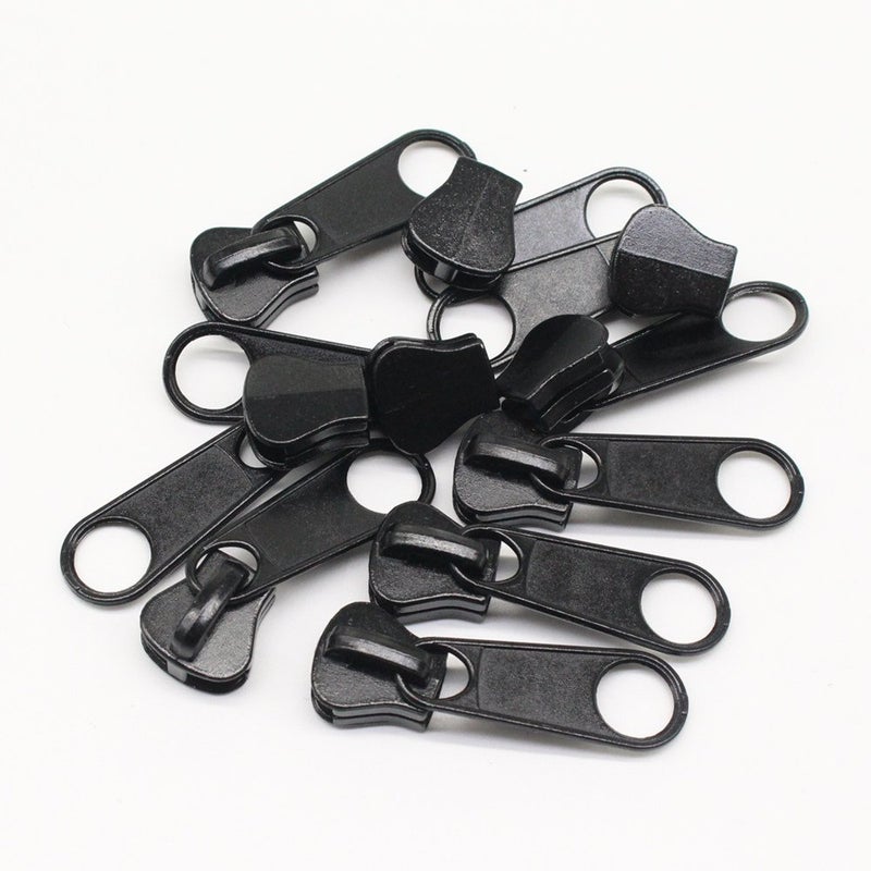 YaHoGa #10 Large Plastic Zipper by The Yard Bulk Black 10 Yards with 10pcs Long Sliders for DIY Sewing Tailor Crafts Canvas Bags Tents (10 Yards) - Image 3